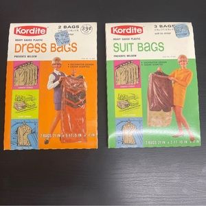 Vintage unused Kordite Suit and Dress Bags.